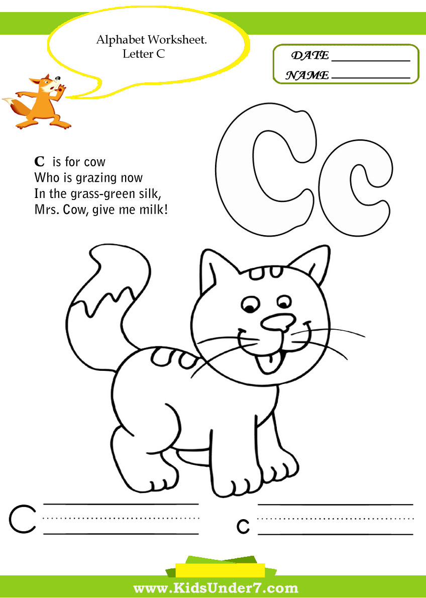 Letter C Coloring Pages for toddlers | Top Free Printable Coloring