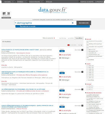page résultat data gouv fr