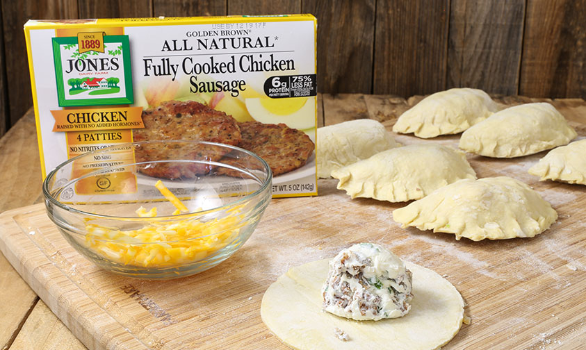 Cheesy Sausage Jalapeno Popper Empanadas