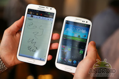 Comparação Galaxy Note II vs Galaxy SIII
