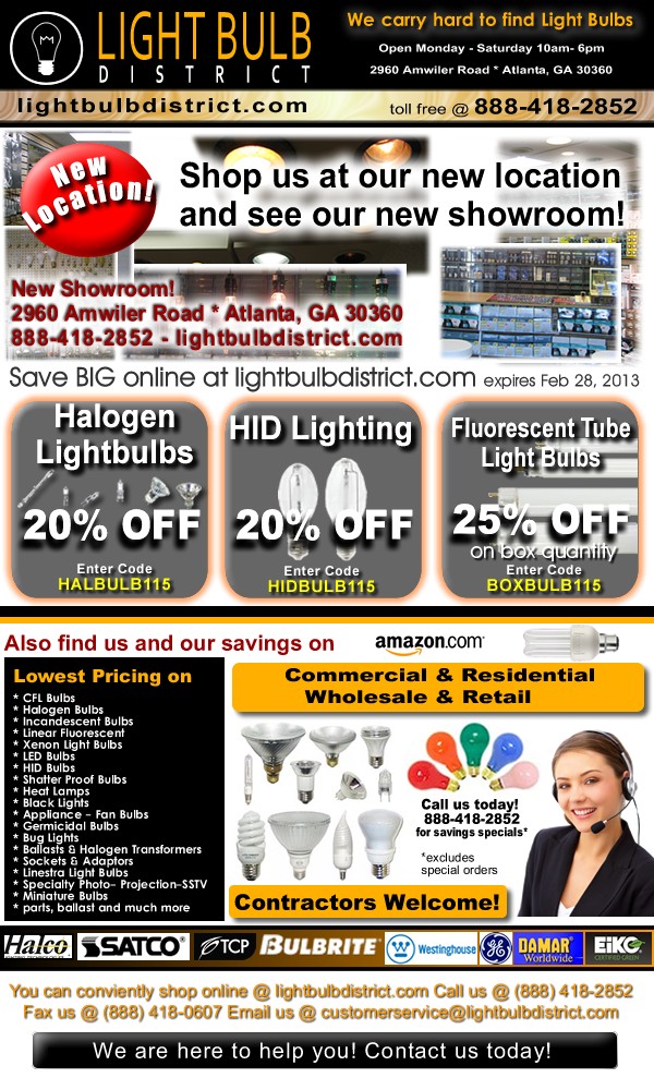 Light Bulb District Light Bulb District Light Bulbs Atlanta
