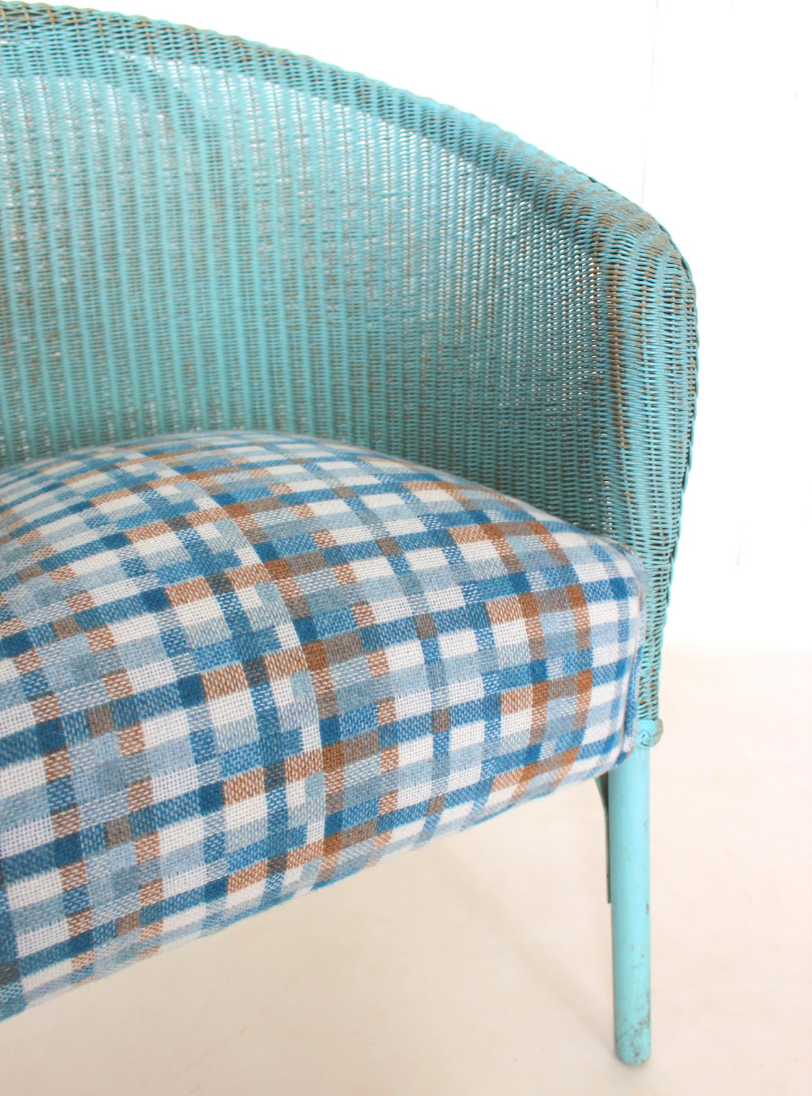 Mick Sheridan Upholstery Lloyd Loom in Melin Tregwynt wool