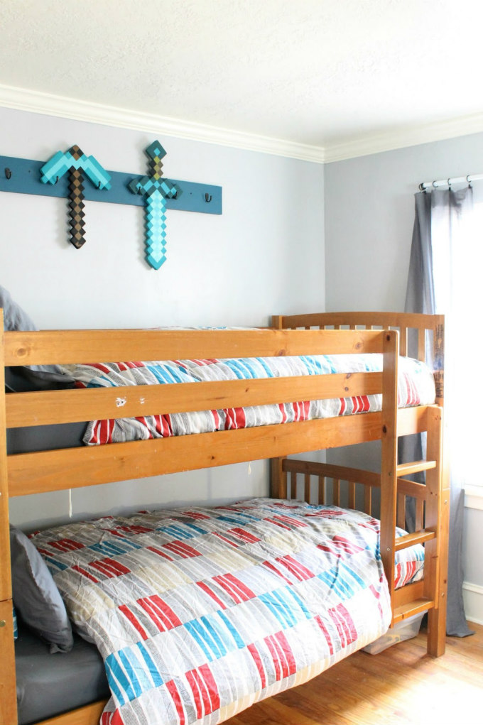 Painted Bunk Beds and Armoire in My Boy's Room The Wicker House