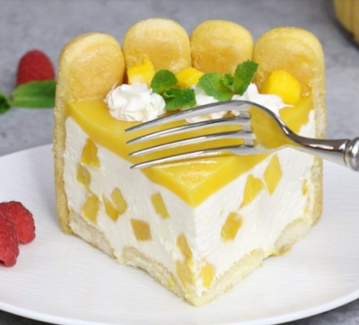 No Bake Mango Cheesecake #dessertparty