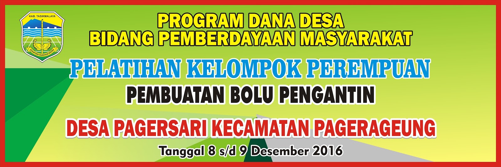 Kumpulan Contoh Spanduk Kegiatan Pelatihan Format CDR - KARYAKU