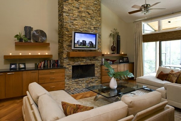 Living room rustic design