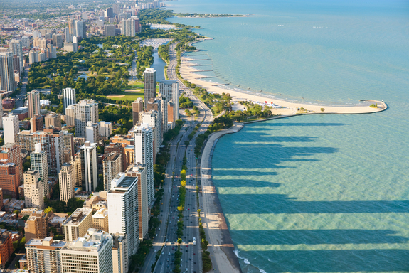 lago michigan em chicago