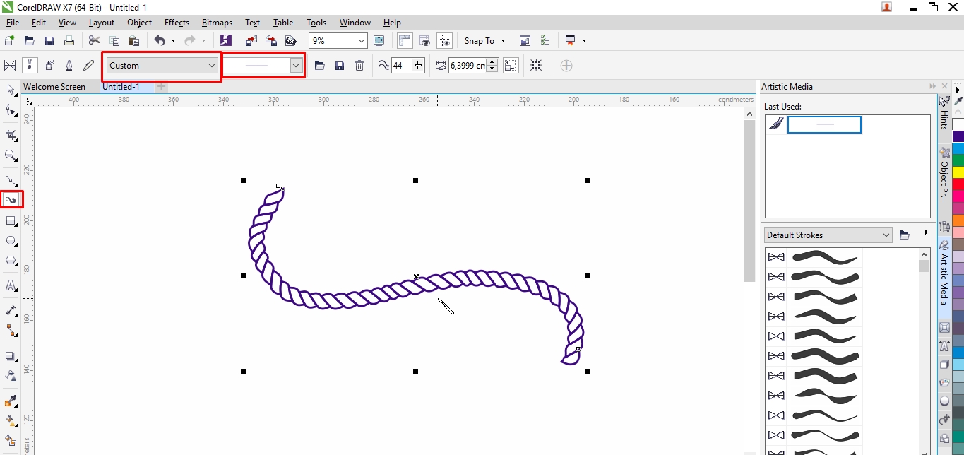 Волнистая линия в кореле. Стрелки и линии в корел. Инструмент форма в корел. Рисование кривых в кореле. Coreldraw линии.