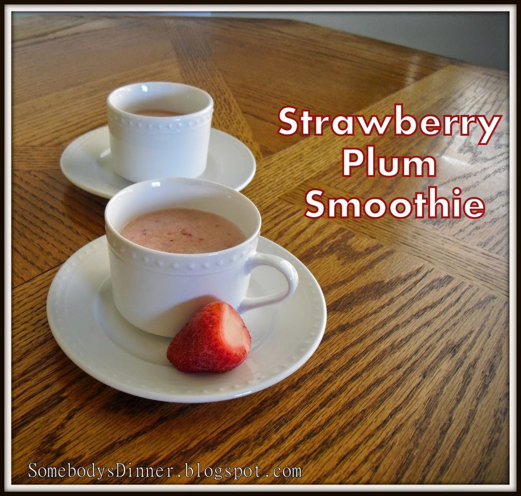 healthy breakfast, no sugar added plum strawberry