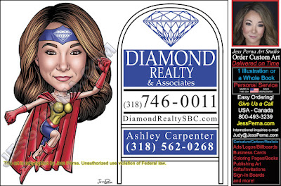 Diamond Realty Flying Superhero For Sale Sign Ad