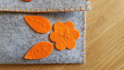 Embellished felt pouches Embellished felt pouches