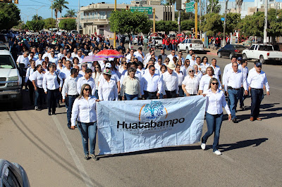 Realizan Ayuntamiento y bases sindicales desfile del día internacional del trabajo