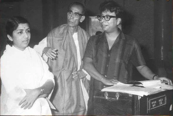 Lata Mangeshkar, S D Burman and R D Burman