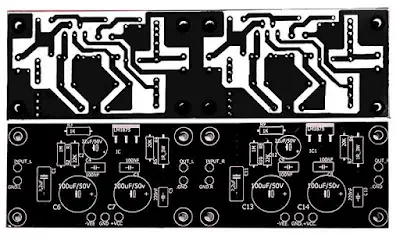 PCB Stereo Gainclone Power Amplifier LM1875
