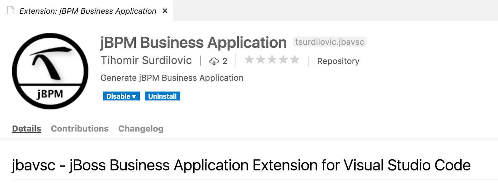 Application extension
