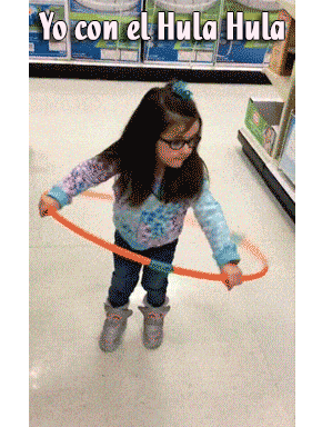 niña hula hula divertido gif