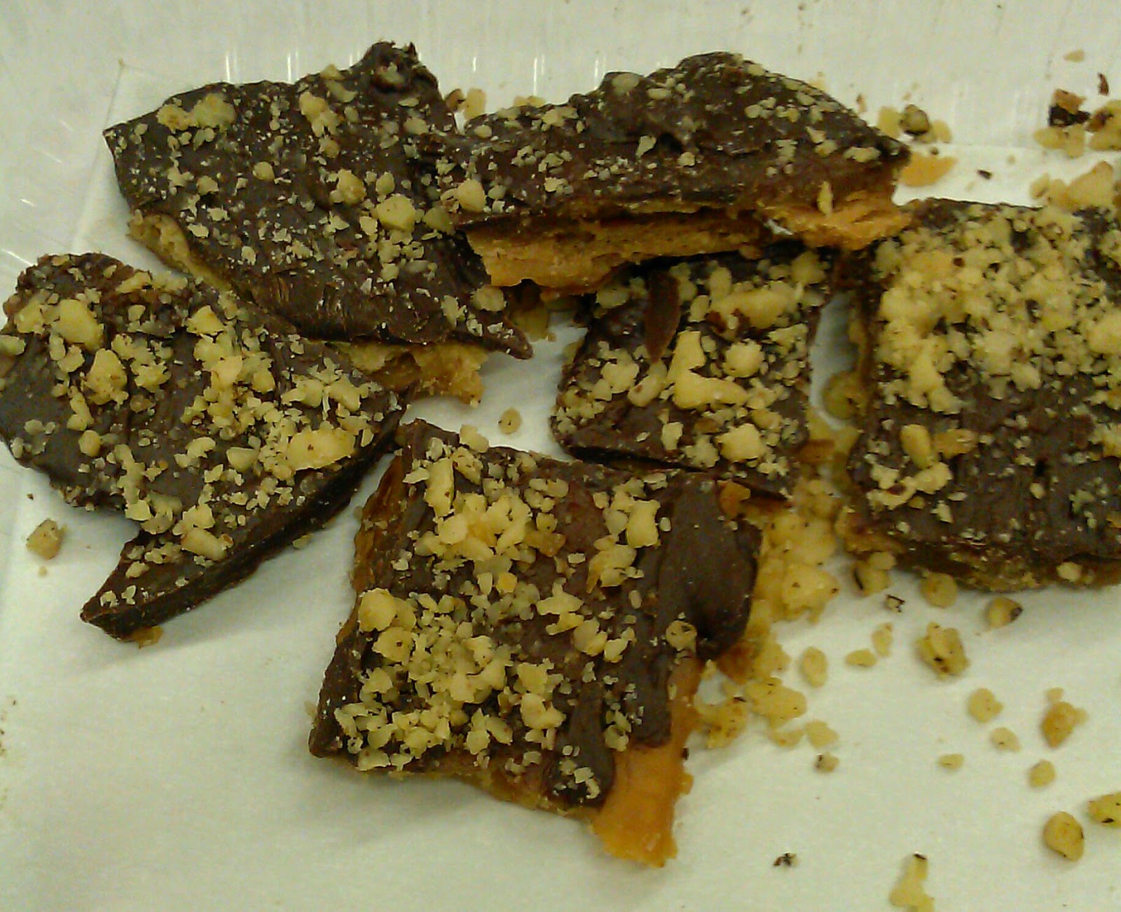 Melissa Valentine's Kitchen Buttery Keebler Cracker Toffee (Chocolate Coated)