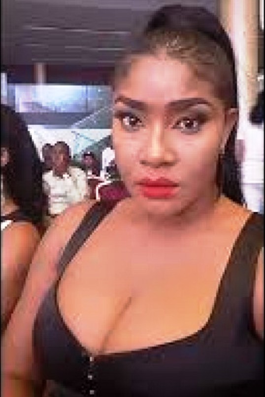 Actress Angela Okorie, Her Eyebrows And Massive Cleavage Send Xmas Message To Fans