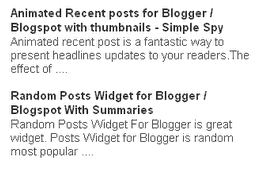 Recent Posts Widget for Blogger / Blogspot with Summary And Read More