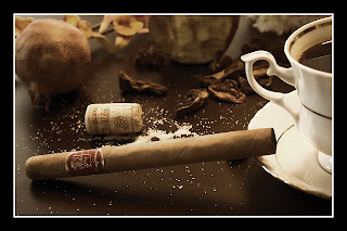 Leon Jimenes cigar with coffee