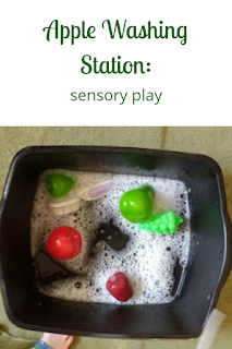 Apple Washing Station: Sensory Play