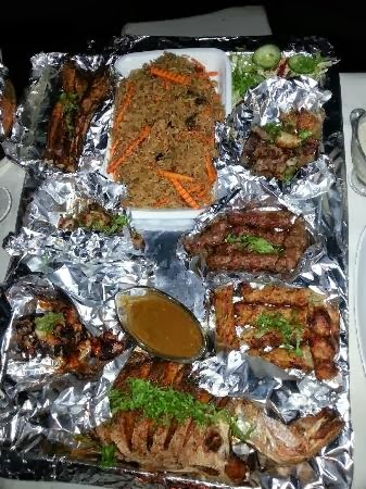 The food at Kolachi Restaurant in Karachi