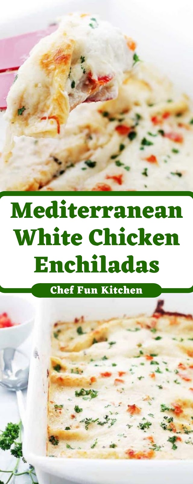 Mediterranean White Chicken Enchiladas Mediterranean White Chicken Enchiladas