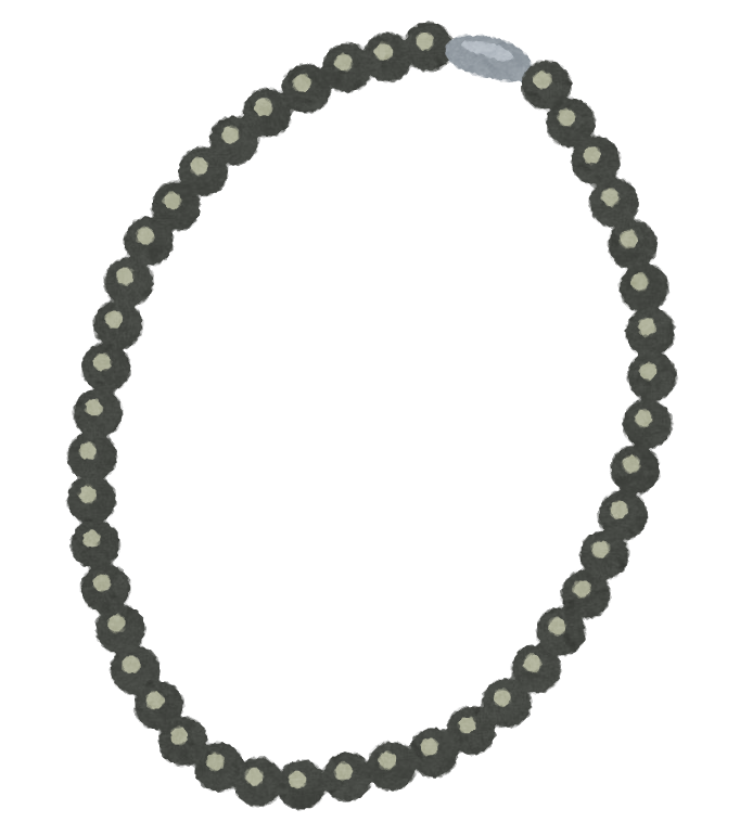 黒真珠のネックレスのイラスト かわいいフリー素材集 いらすとや