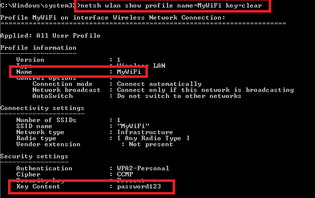 find wifi pass Windows