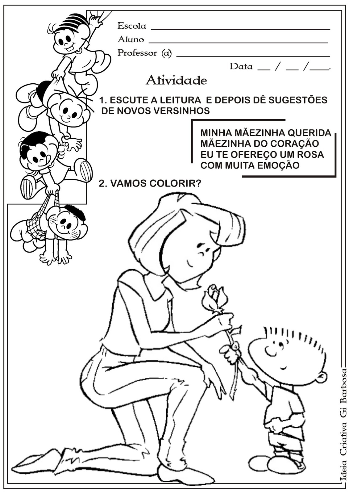 Atividade Dia das Mães para Educação Infantil