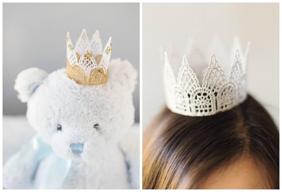 diy paso a paso manualidad corona de encajes para niños y niñas princesas y principes cumpleaños sesión de fotos juegos