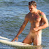 Island Studs - Hung Johann is Back! 8" German Muscle Boy Surfs Naked, Pees & Blows TWO Big Loads on the Beach in Hawaii!