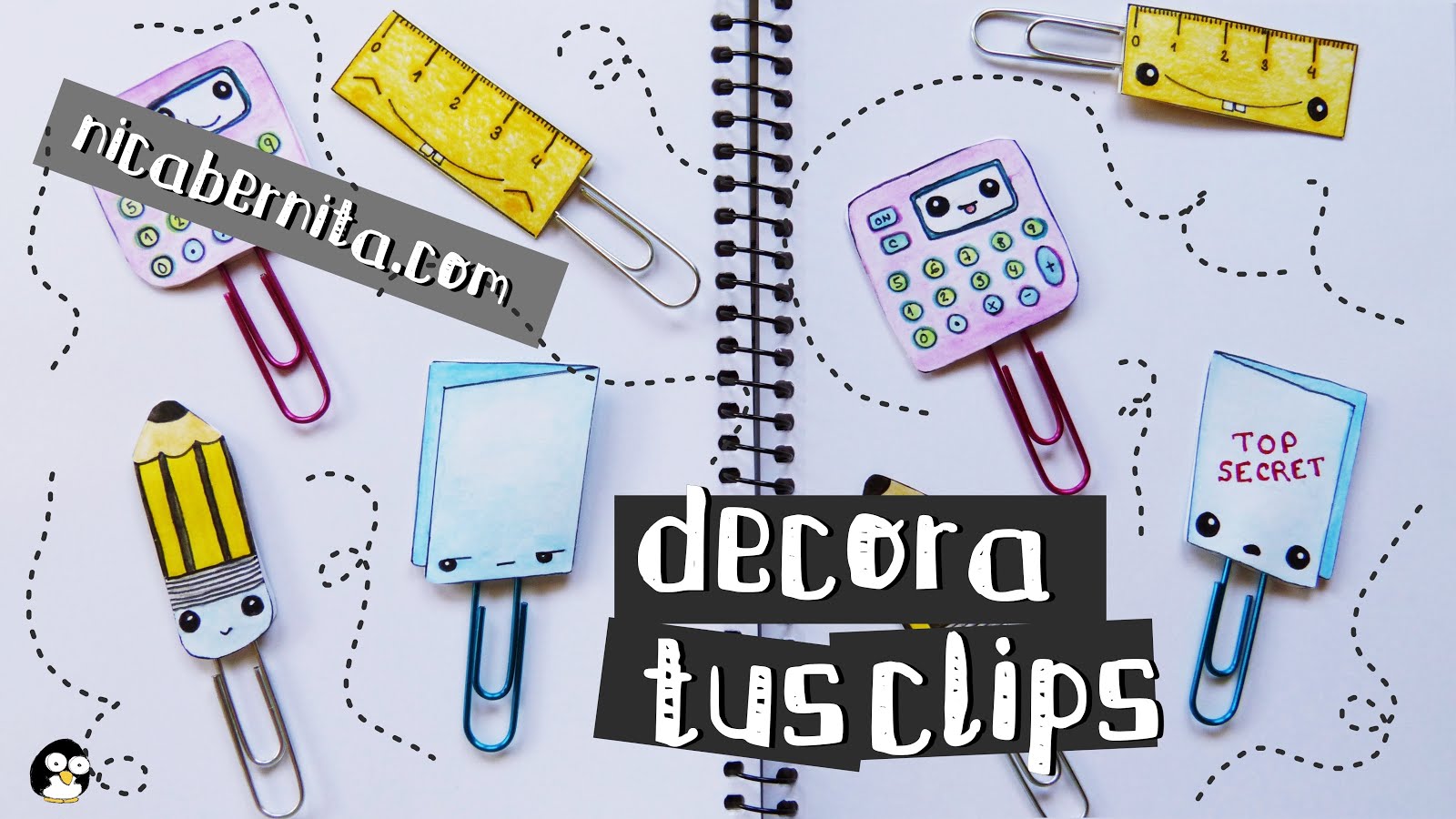 DECORA tus CLIPS con DIBUJOS KAWAII 📎🙃 Manualidades fáciles para el  regreso a clases