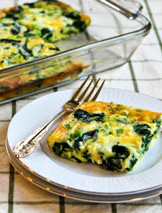 Kalyn's Kitchen® Spinach and Mozzarella Egg Bake