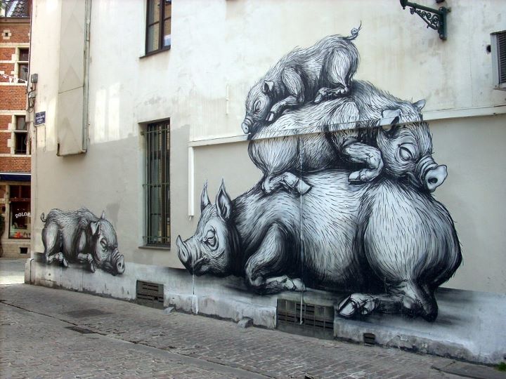 Street Art By ArtFlyMovie: ROA – The street art activist.