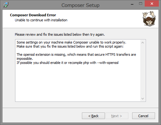 Php composer windows dozle