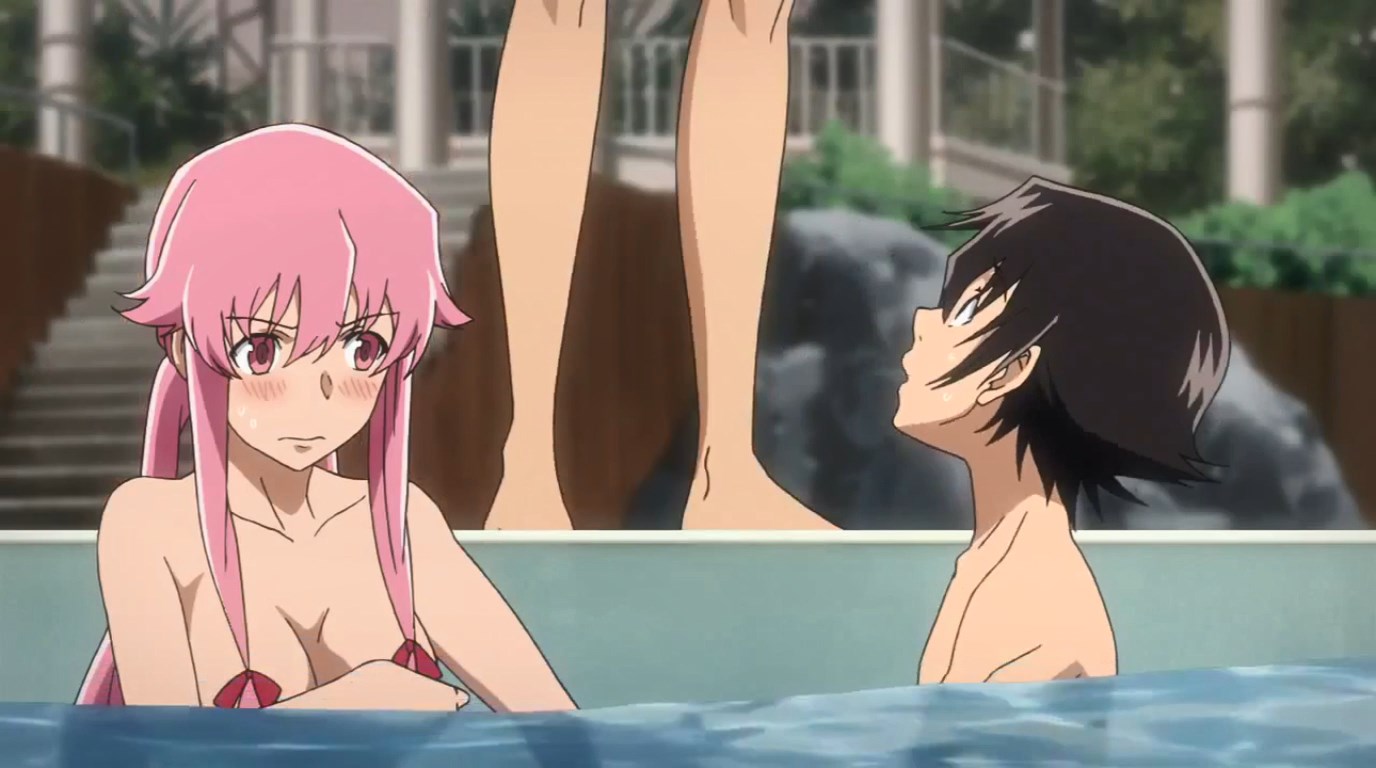 In one of the Fanservice scenes in the Future Diary series, Yuki and Yuno v...
