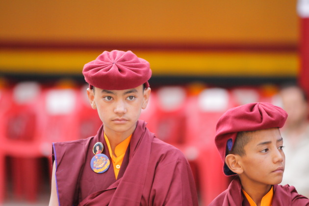 Young Monks of the Drukpa lineage...one can identify them by their caps