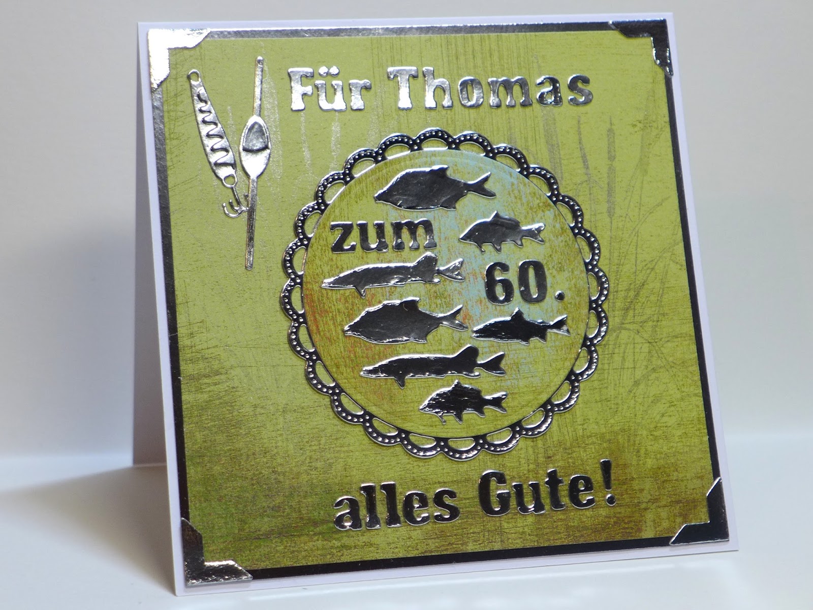 Simones KartenEcke Für einen Angler zum 60. Geburtstag / For an