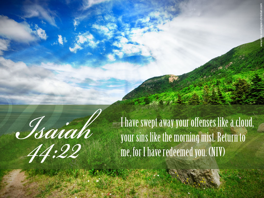 Desktop Bible Verse Wallpaper Isaiah 44 22