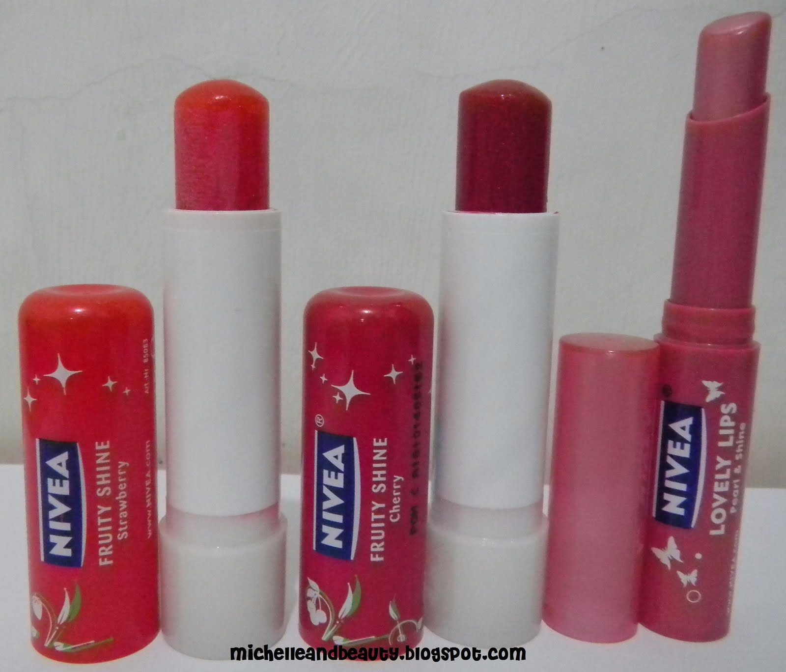 Michelle and Beauty Nivea Lip Balm Swatch