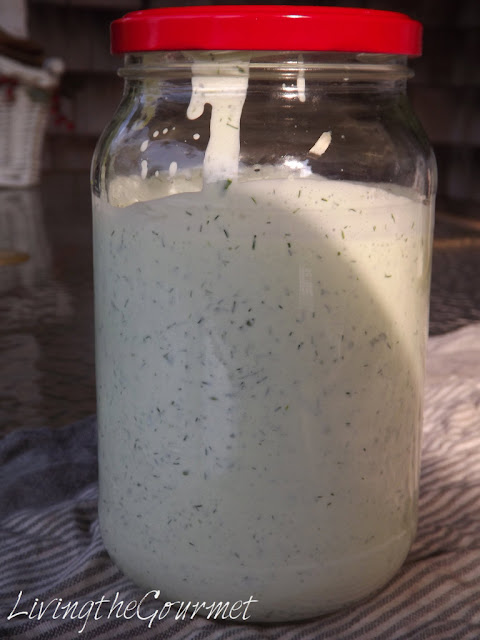 ~ creamy sour cream ~ basil and dill dressing ~