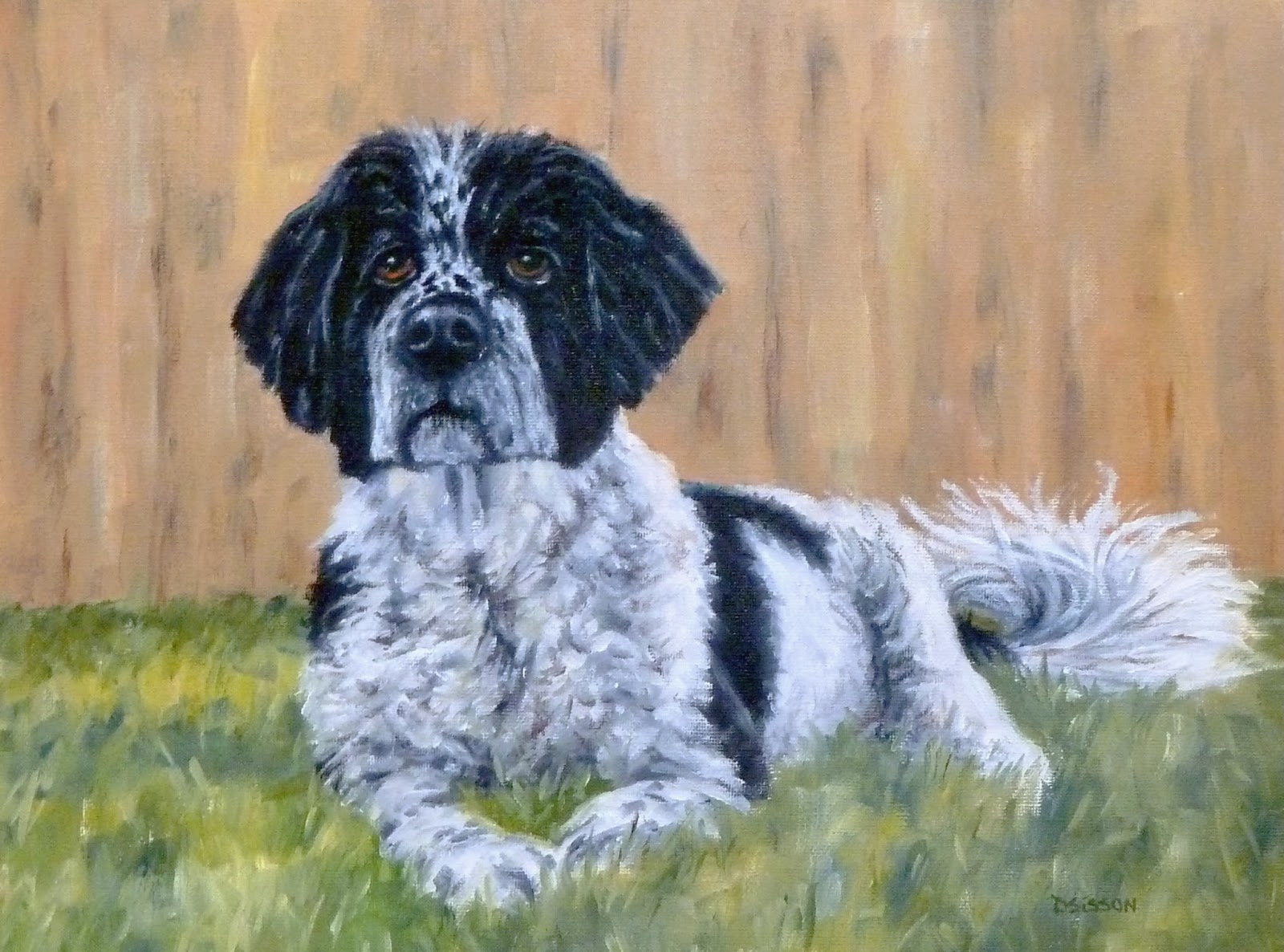Daily Painting Projects Moe Oil Dog Painting Pet Art Animal Commission