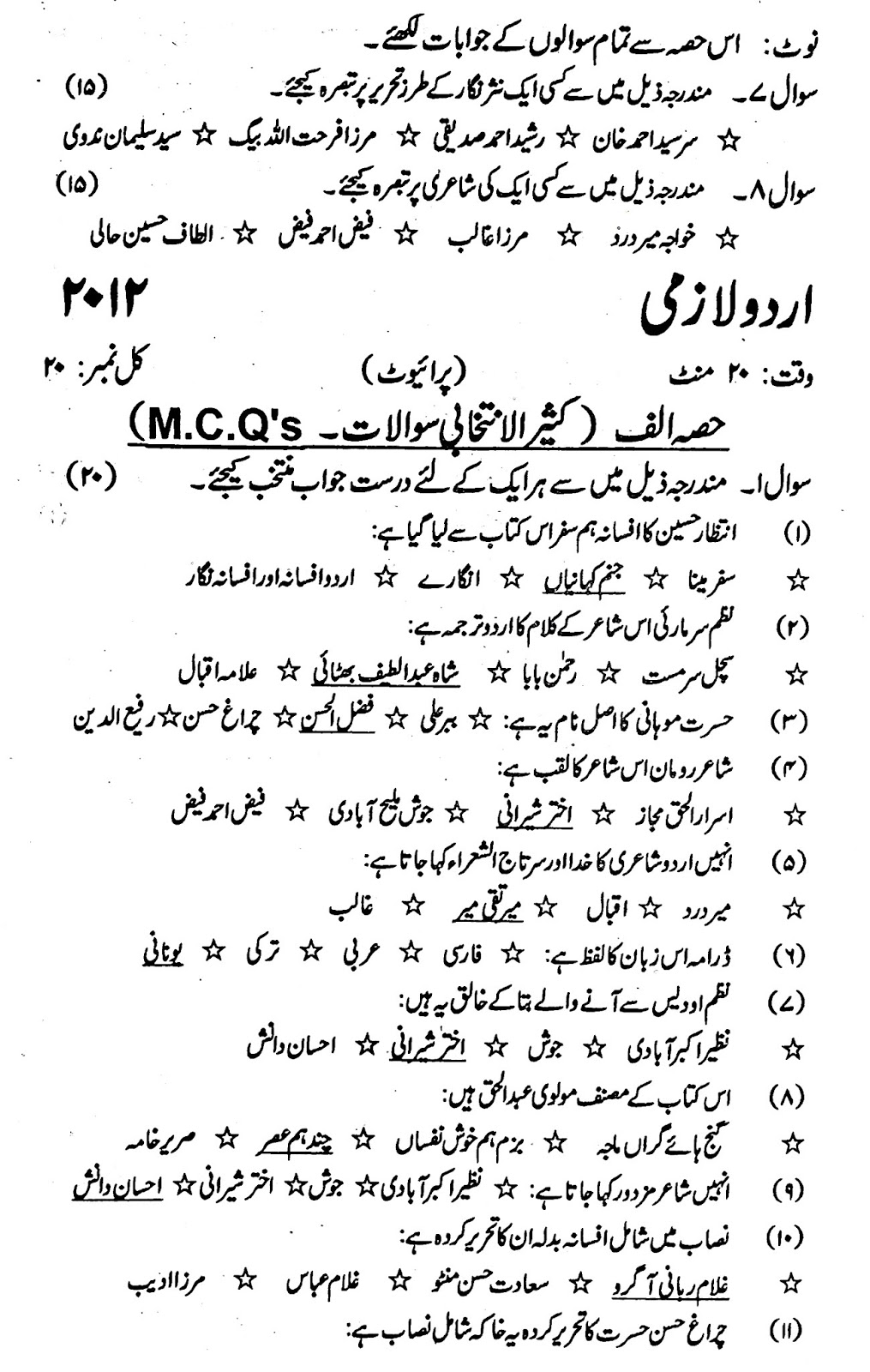 Education Is The Key To Success Urdu Paper II For Class XII