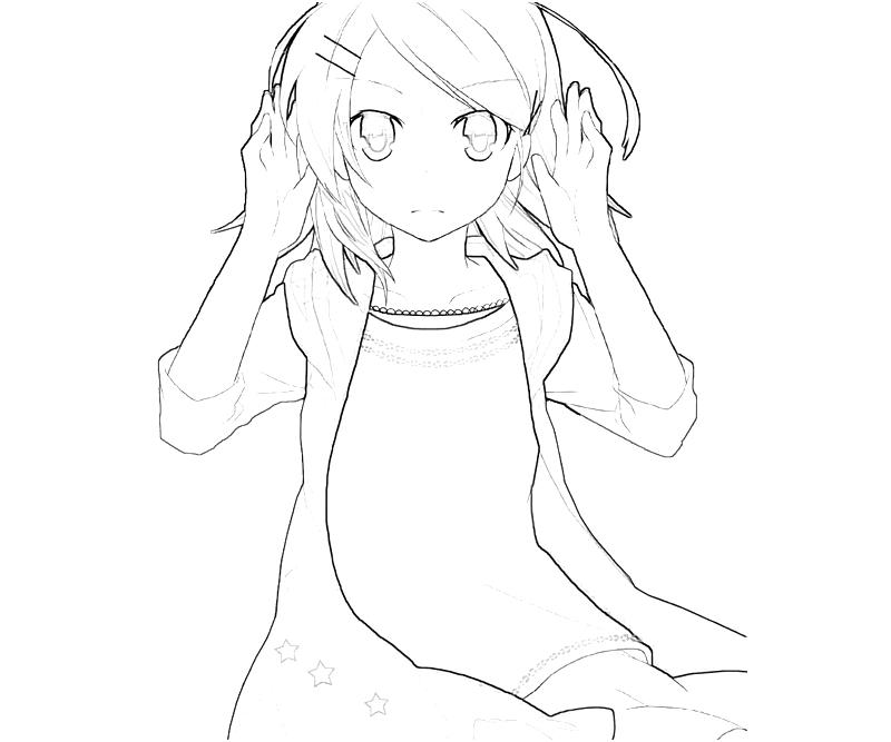 kagamine rin coloring pages - photo #32