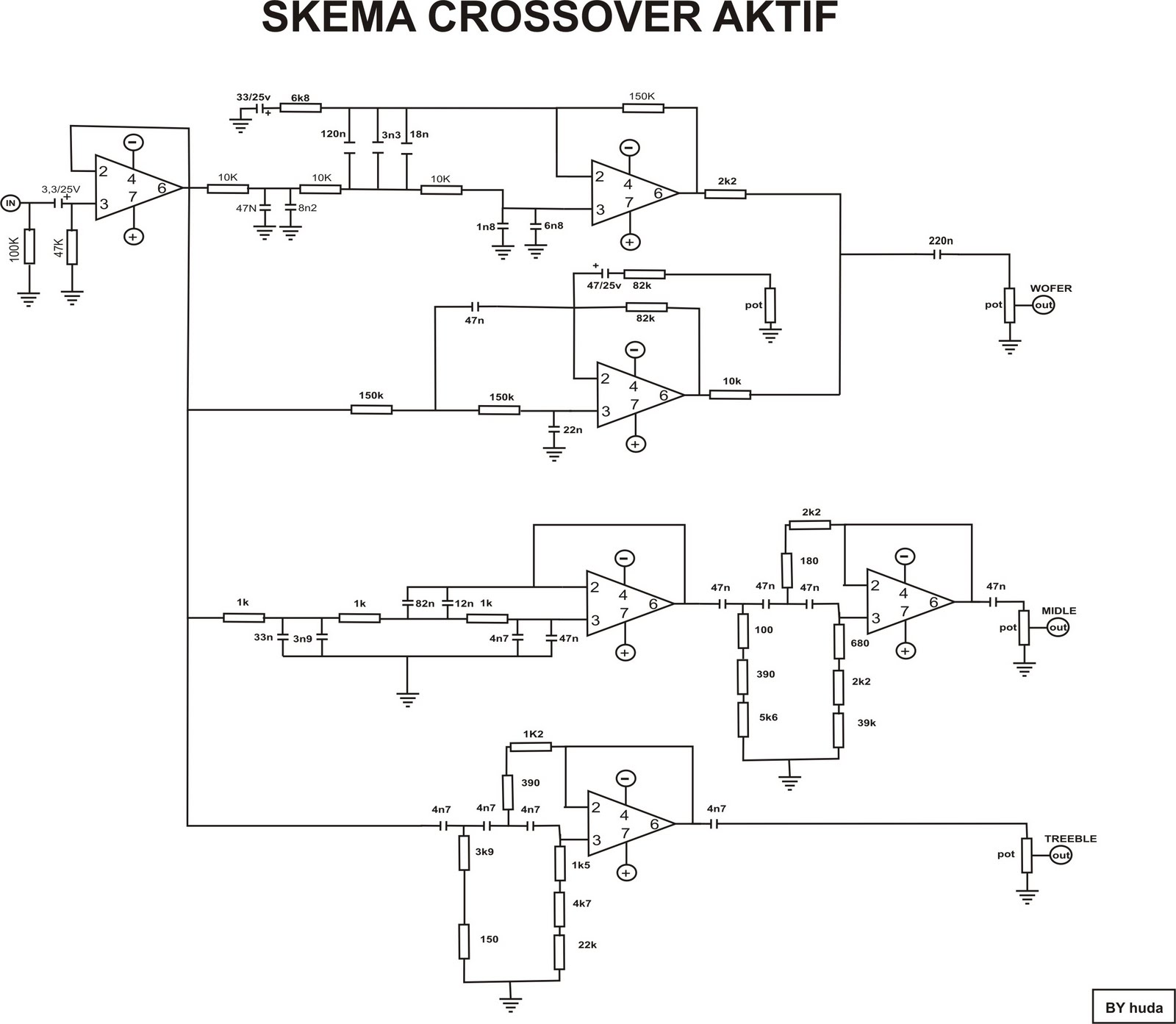 DK Tech PCB Audio Power AMPLIFIER SKEMA POWER AMP CLASS 