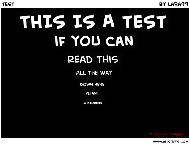 When you read this book. Read this!. If you can read this. Can you read. This is a Test.
