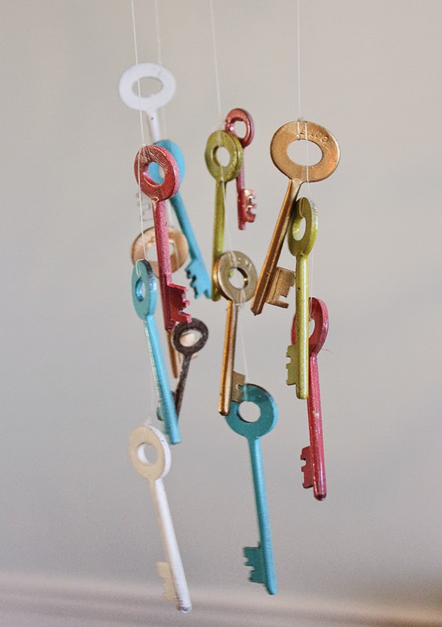 DIY // SKELETON KEY WIND CHIME Oh So Lovely Blog