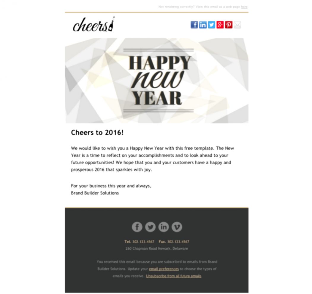 Happy New Year Email Template | Wallpapers Style