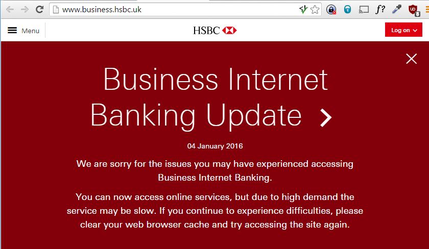 hsbc business internet banking change address
